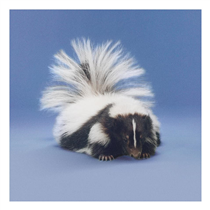 A striped skunk possesses extremely powerful scent glands that release a noxious smell to inhibit predators. The animal is among the characters of the Gucci Pre-Fall 2020 campaign.