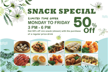 Snack time coming! Snack Special 50% Off Snack tea time is a very important part of many people’s lives and it is important for those who drink tea or participate in tea meals. 