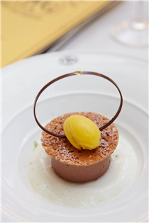 A great midweek treat, Earl Grey Fortune infused chocolate moussed topped with a hazelnut tuile and a scoop of mandarin sorbet, served with yuzu foam. Available this week at any TWG Tea Salons in Singapore.