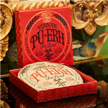 Tea appreciators will love this handmade Yunnan Pu-Erh Tea Brick, cultivated to order for TWG Tea in a traditional manner by the famed Meng Hai tea garden of Yunnan. Renowned for its refreshing and tonic attributes, this Pu-Erh has the unique particularity of improving with age. Packaged in a luxurious matte red and gold gift box adorned with a silk ribbon, this ancient tea craft is a perfect gift for the Lunar New Year season. Shop now at TWGTea.Com! #TWGTeaOfficial