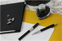 Combining design and practicality “D-Initial” pens has a distinctive cylindrical shape and a strong metal identity. 
