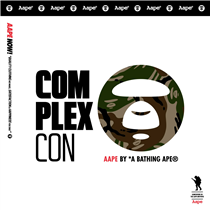 頂尖潮流盛會 ComplexCon 今年 7 月 20 - 21 日將首次延伸至芝加哥，AAPE 將再度登陸，與COMPLEX CON 聯手打造芝加哥會場限定 Hoodie，於場內GIFTSHOP 獨家販售  #AAPEBYABATHINGAPE