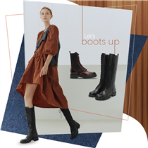 Match our lace-up high boots with shorts or dress to visually elongate your legs. #joypeacehk #FW20