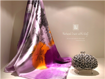 Natural Luxe with KINJI silk scarf with handicraft rolling edged
