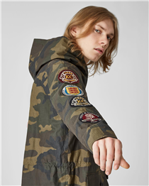 Spring Outwear – camo-printed cagoule, available online and in stores now.
