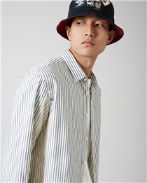 Our soft cotton panelled striped shirt mixes two different striped fabrics for a unique twist to a classic shirt. 