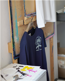 From the Kent & Curwen x @DavidShrigley capsule collection: Our iconic rose is re-imagined in his distinctive drawing style, embroidered on a classic cotton t-shirt with witty hand-rendered text.