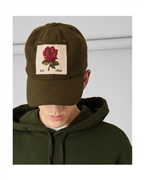 Our classic cap appliquéd with the signature rose patch on the front, full range available on the website.