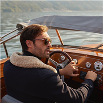 A classic Kent and Curwen winter staple our shearling collar wool aviator featured here in @outtheremag shot on Lake Como in northern Italy. 