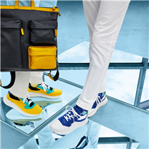 Sneakers in sunshine yellow, turquoise or bright
