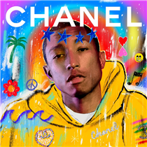 House ambassador Pharrell Williams’ new tracks are now playing on his playlist for CHANEL.